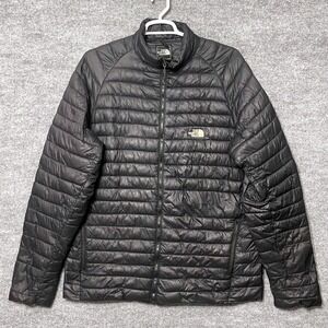 The North Face Mens Thermoball Eco Down Puffer Jacket Black Full Zip XLT Tall
